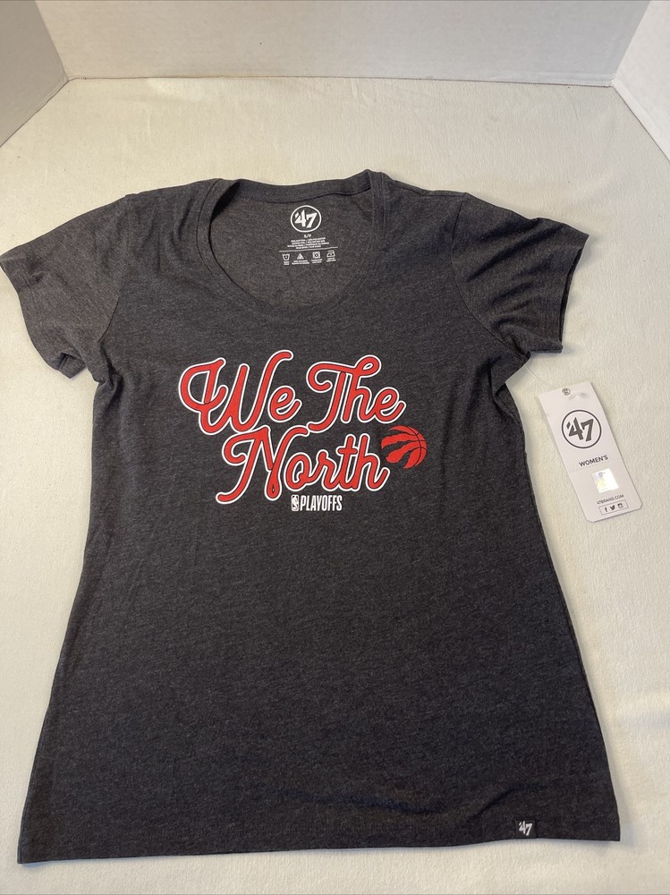 47 Brand Women’s Toronto Raptors NBA Basketball Short Sleeve T-Shirt Black Small