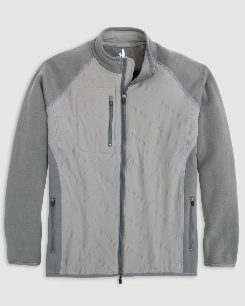 johnnie-O Mario Mixed Media Jacket Charcoal