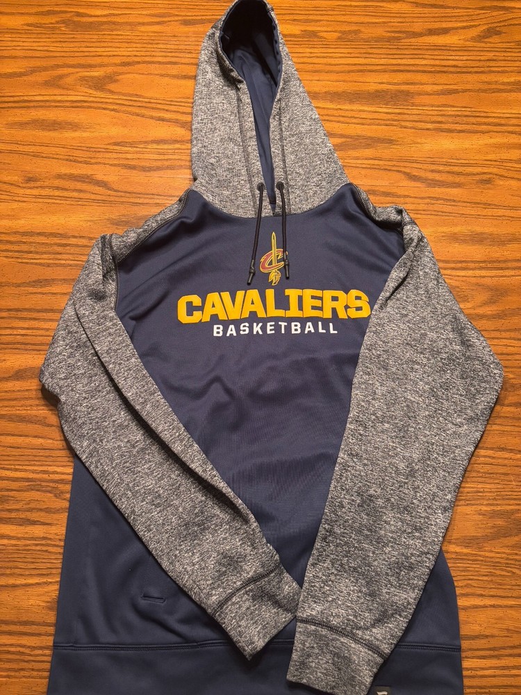 Fanatics NBA CLEVELAND CAVALIERS Men's Blue and Gray Fleece Sweatshirt SMALL