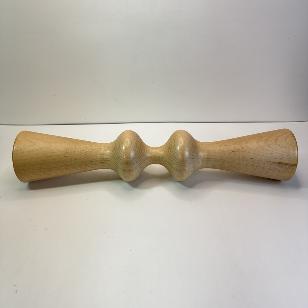 Vintage Ma Back Massage Roller Solid Maple Deep Tissue Spine Roller EUC