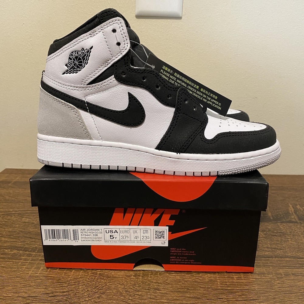 Nike Air Jordan 1 Retro High OG GS Bleached Coral Stage Haze Kids Sneakers