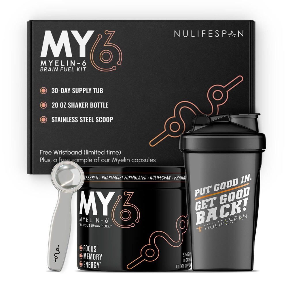 Myelin-6 Drink Mix - Focus Supplement & Brain Health with AlphaSize, L-Theanine