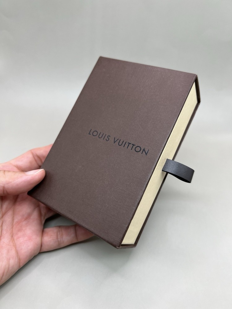 Vintage Louis Vuitton Brown Leather Drawer Box 5.5x3.75x1.6 Inches