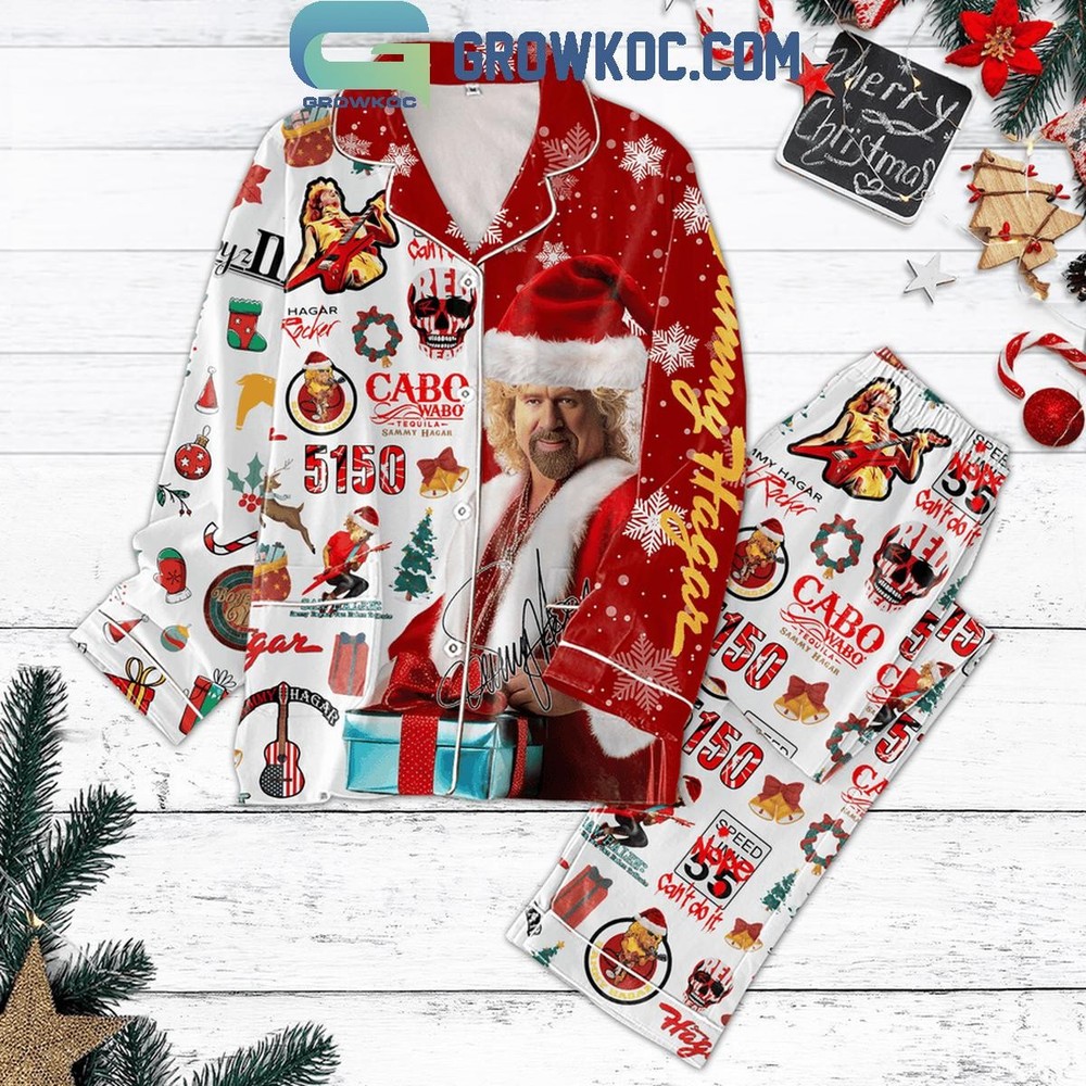 Sammy Hagar Red Rocker Christmas Polyester Pajama Set