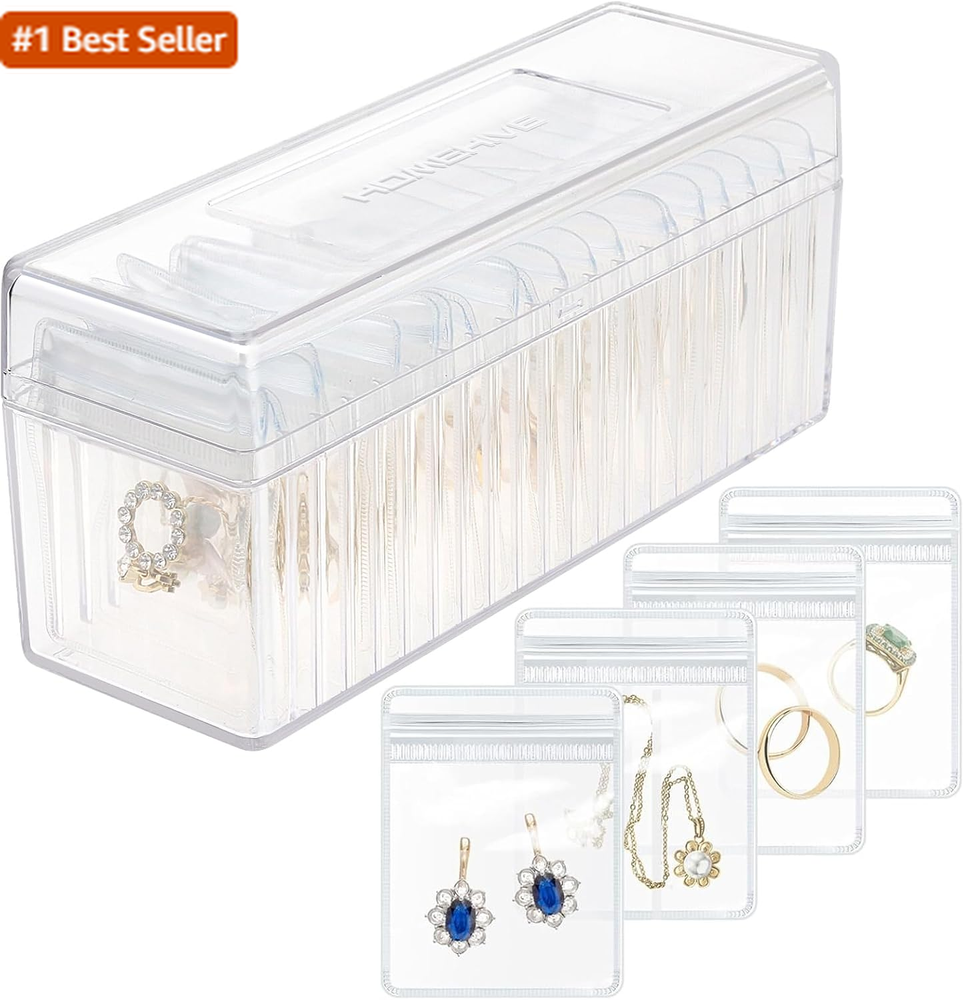 Clear Acrylic Jewelry Box Organizer with 20 Storage Compartments