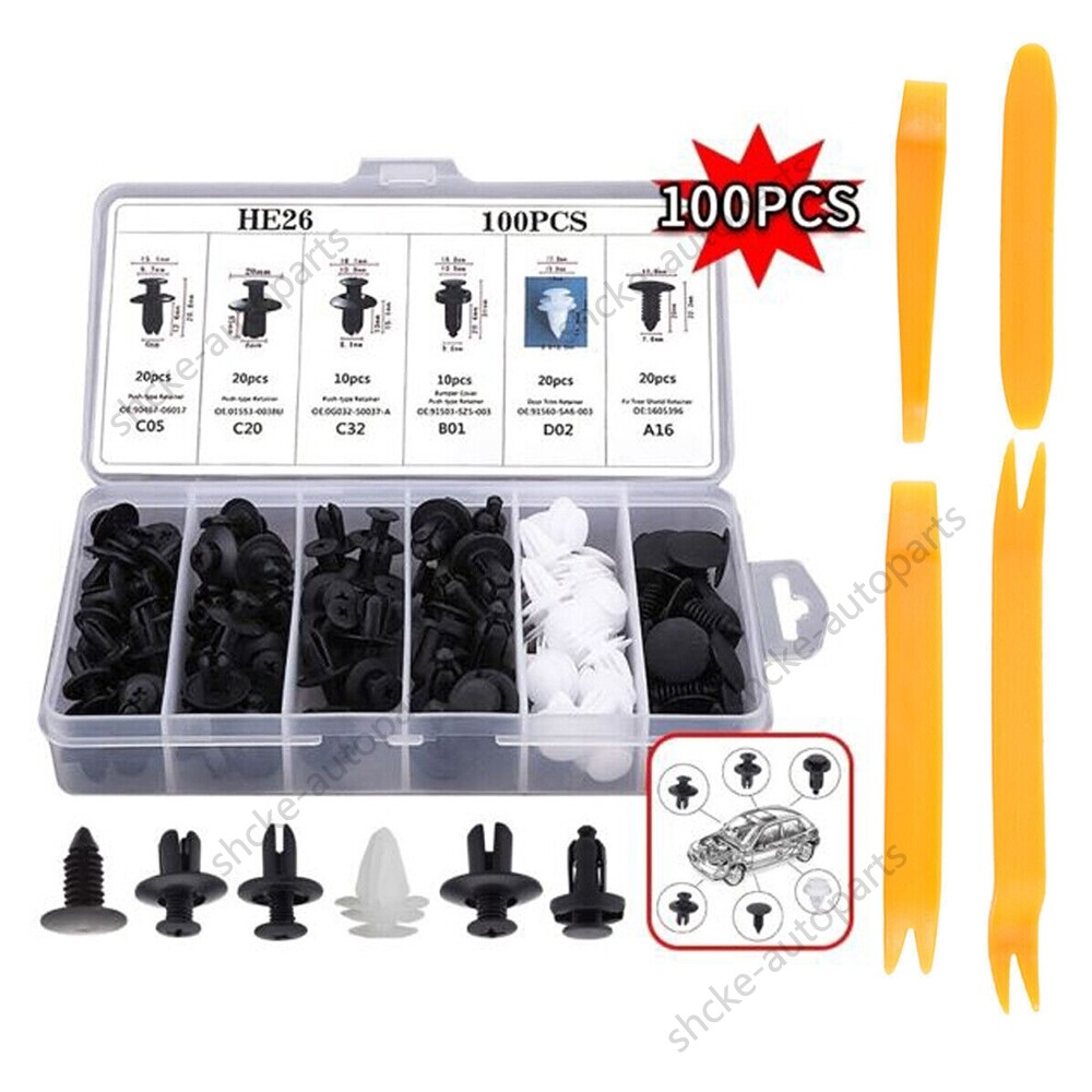 For Dodge Car 100X Box Set Bumper Fender Liner Push Type Retainer Clips Fastener