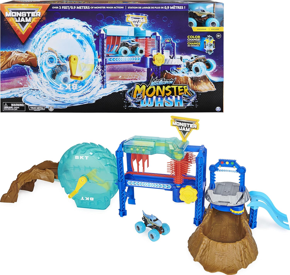 , Megalodon Monster Wash, Includes Color-Changing Truck, Interactive Water Play