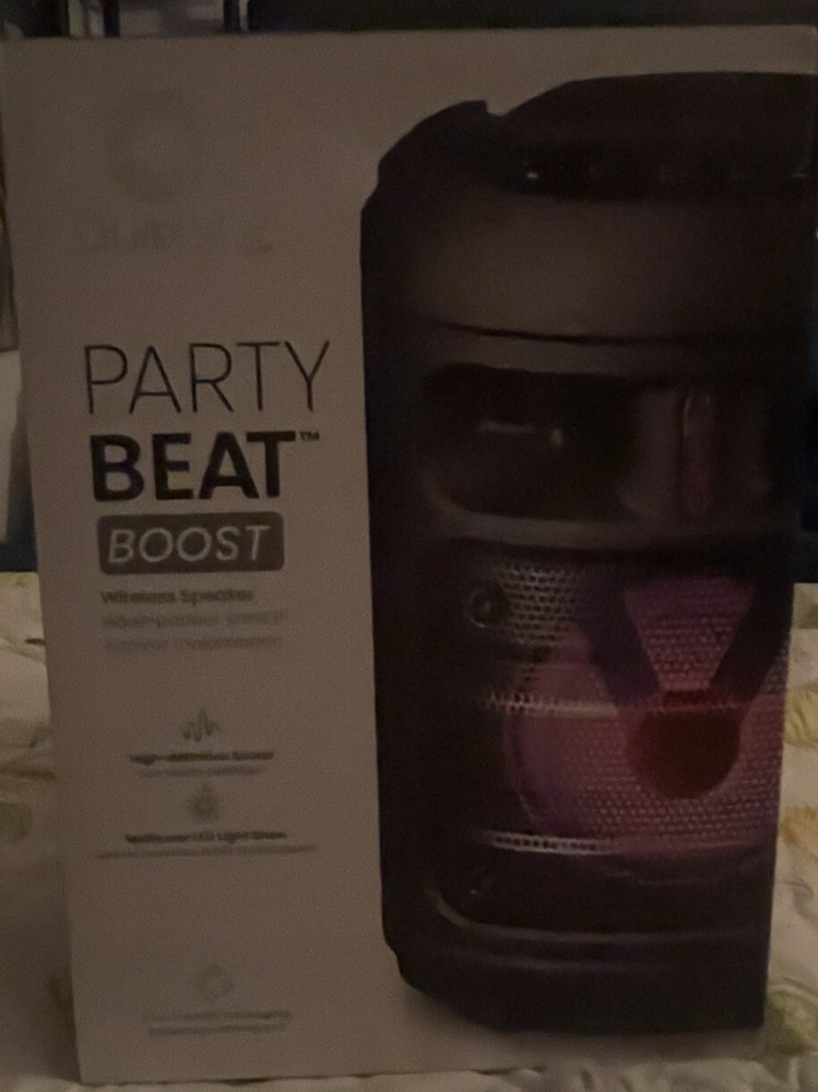 Altavoz LED inalámbrico Quikcell Party Beat Boost con entrada de micrófono