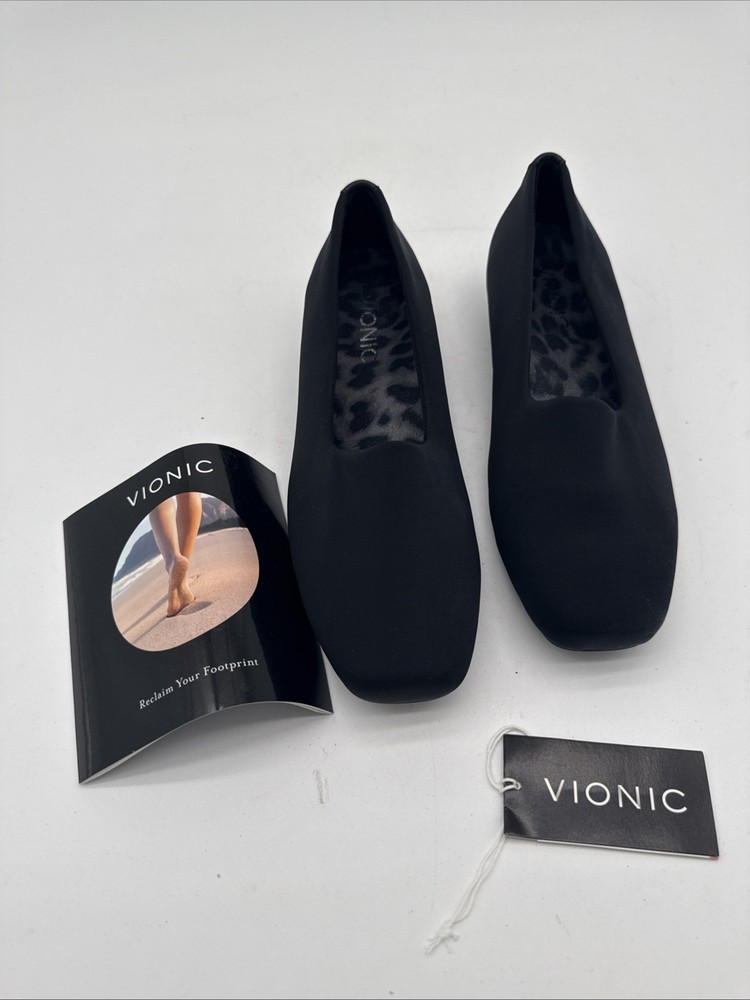 Vionic Women's Powell Black Slip-On Comfort Shoes Size 6
