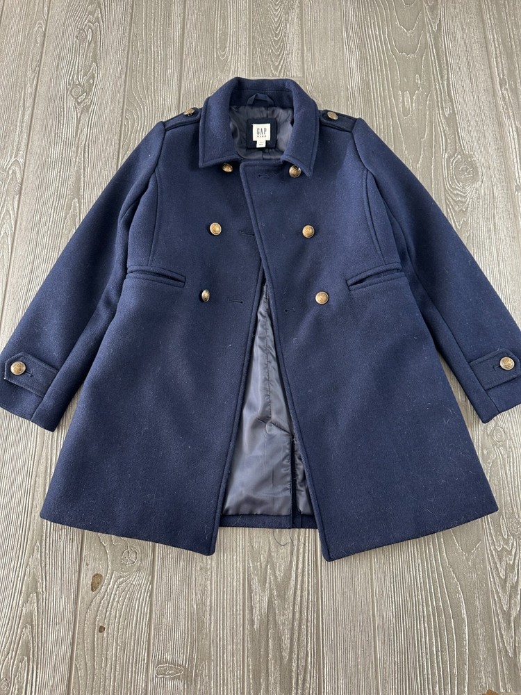 GAP Kids Pea Coat Girls Size XL Navy Buttons