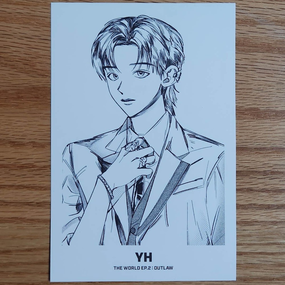 Yun Ho Official Partner Card Ateez The World Ep.2 Outlaw Kpop Genuine
