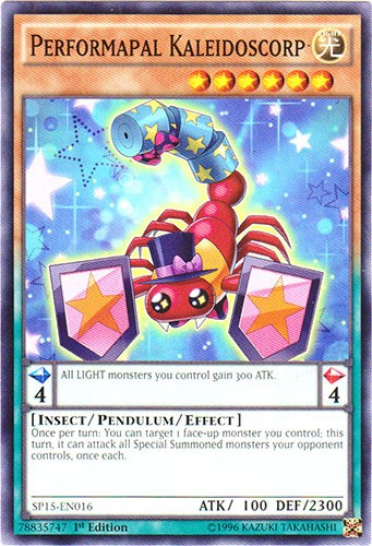 Performapal Kaleidoscorp SP15-EN016 Common 1st Edition Moderately Played Yugioh Card