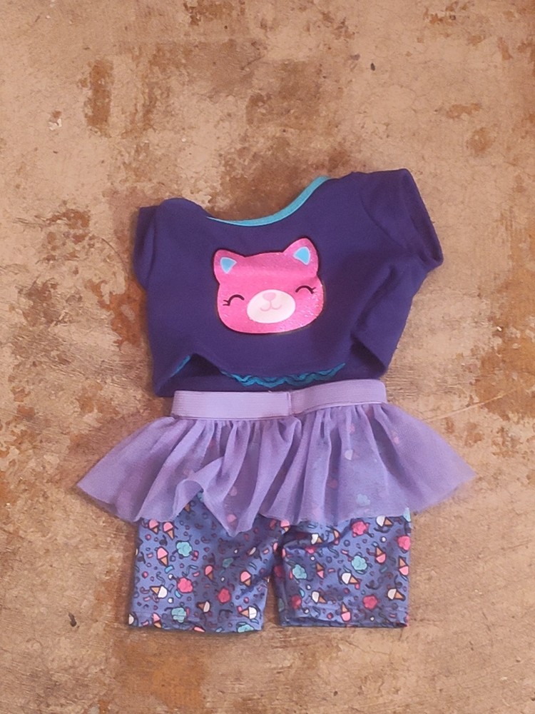 Ballerina Tutu Skirt and Cat Top Build a Bear Workshop Clothing Bundle