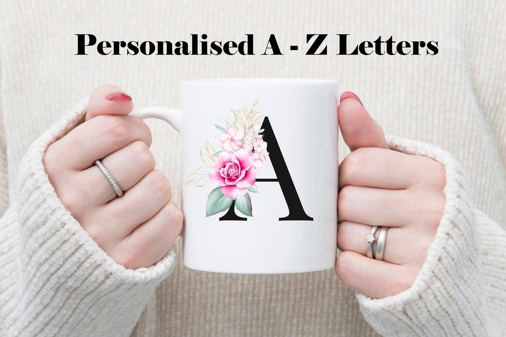 Letter & Name Mug 11oz Mug Tea Coffee Gifts For Everyone Cup
