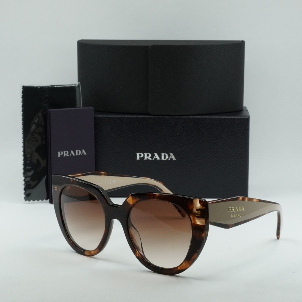 Prada PR14WSF 01R0A6 Caramel Tortoise Gradient Sunglasses 53-19-140