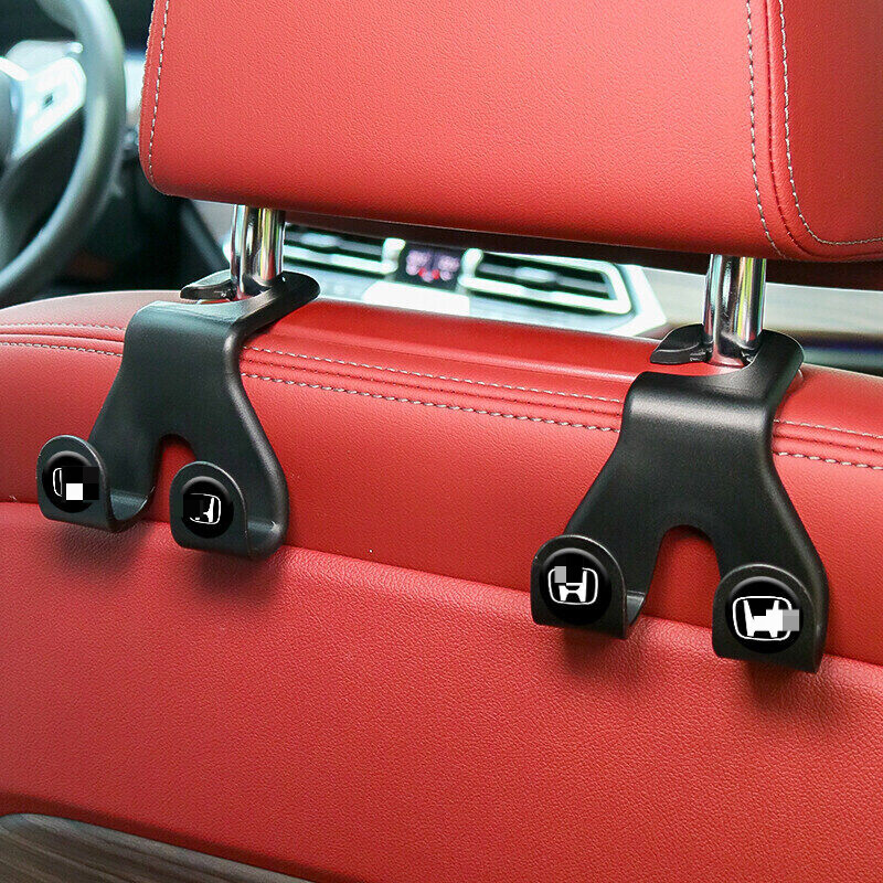 2pcs Car Seat Back Hooks Hanger Interior Accessories Bag Holder Hook For Honda