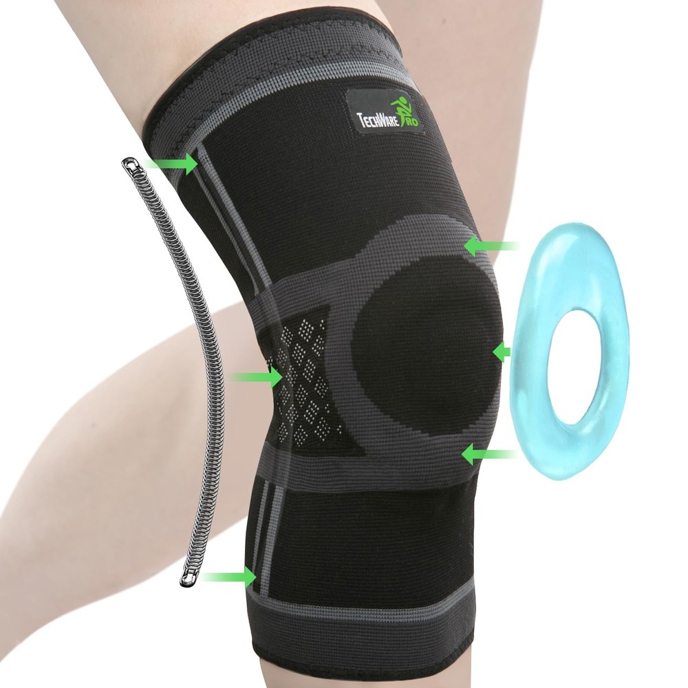 Women & Men Knee Brace - Compression Sleeve for Knee Pain Relief & Support