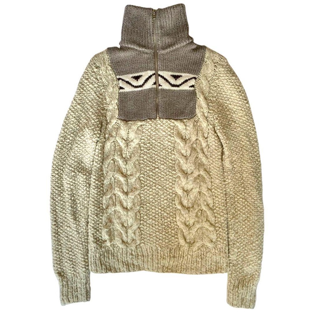 Used 2011 AW Maison Martin Margiela 10 Switching Half Zip High Neck Sweater S