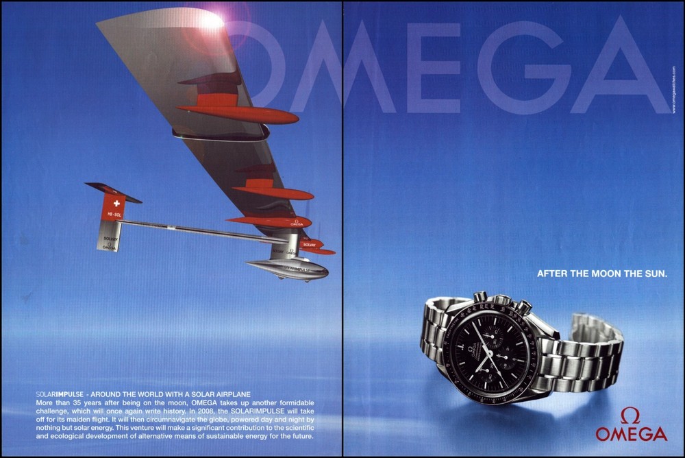 OMEGA Speedmaster Moon to Sun 2006 Original 2-Page Print Ad