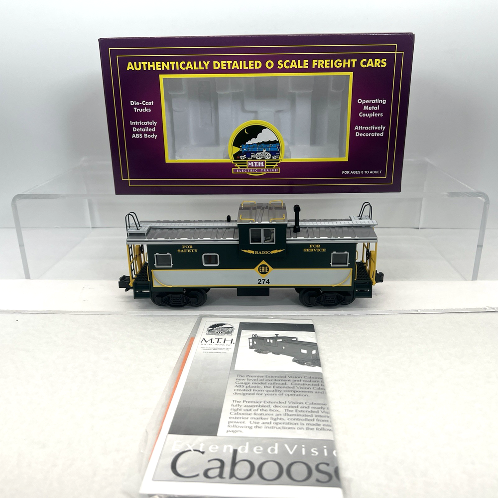 MTH Premier 20-91075 Erie Extended Vision Caboose #274 O Gauge New