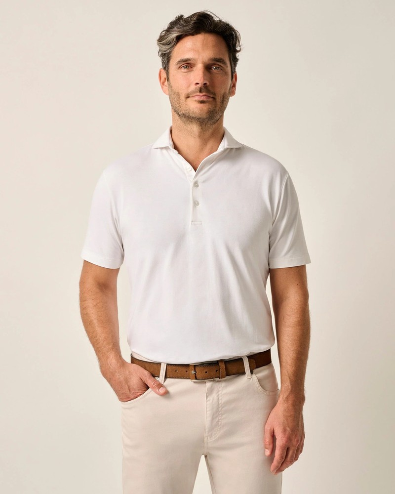 johnnie-O Top Shelf Polo - Idris White Size L