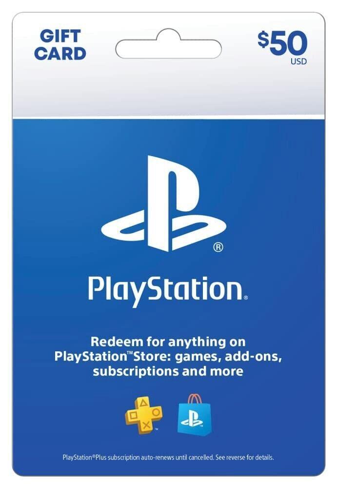 $50 PlayStation Store Gift Card - Works on PS5, PS4 & PS3