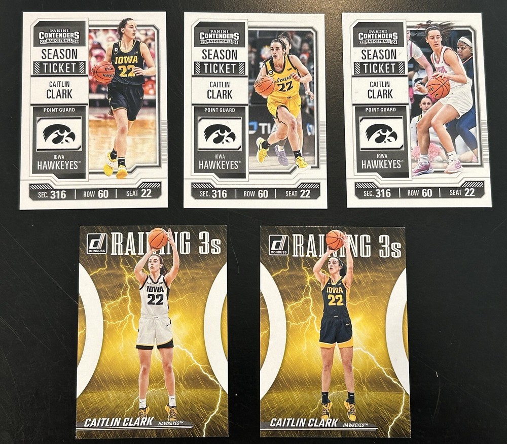 2024 Panini CC1 CC2 CC4 Season Ticket Caitlin Clark Collection Iowa Hawkeyes wl1