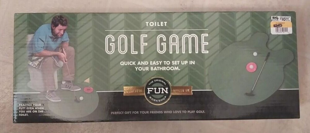 Potty Putter Toilet Time Mini Golf Game Novelty Gag Gift Bathroom Toy