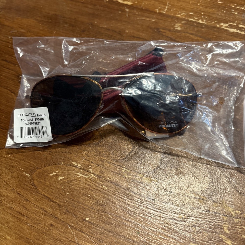 New Suncloud Patrol Tortoise Gold Brown Polarized Polaroid Driving Fly Sunglasses