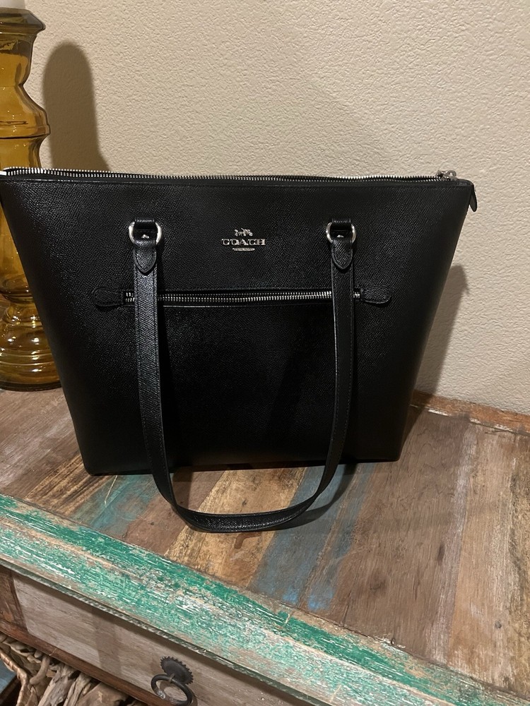 Coach Outline Signature Zip Tote, Large - Black