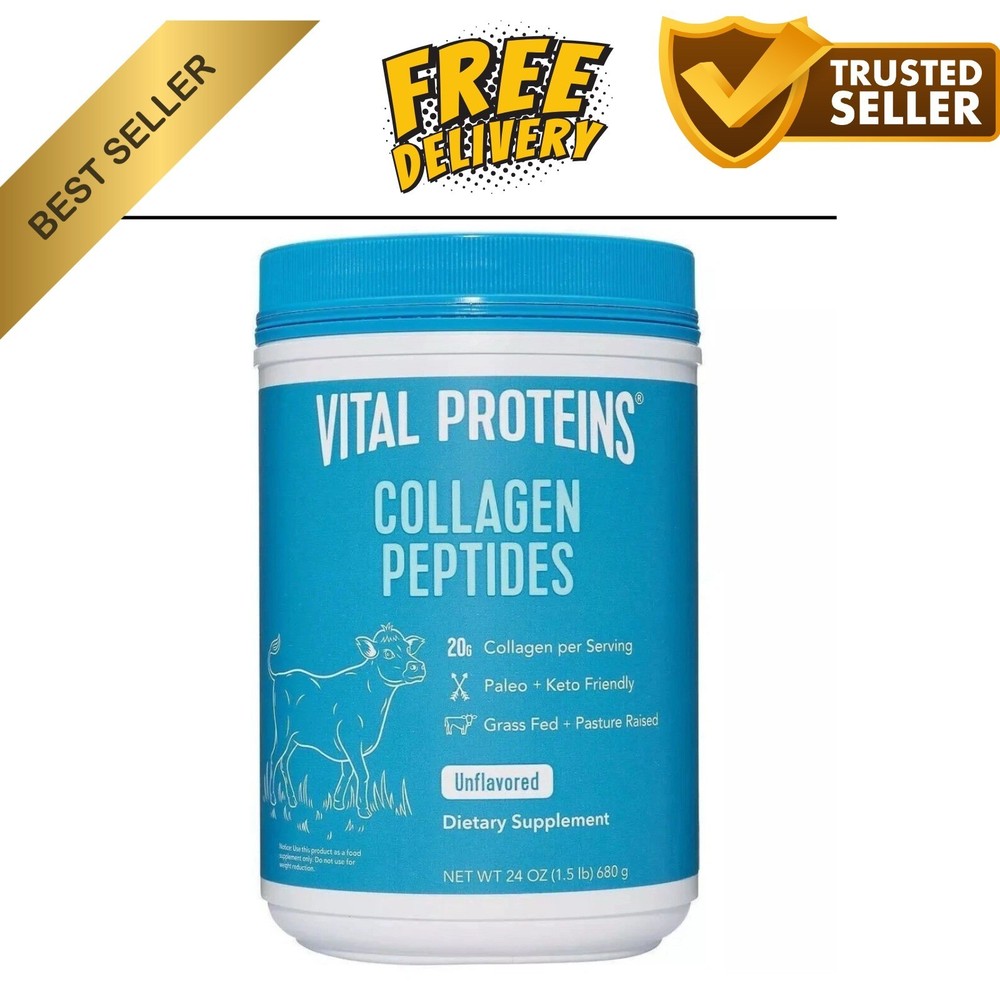 Vital Proteins Unflavored Collagen Peptides Powder 24 oz 1.5 lbs with Free Shipping
