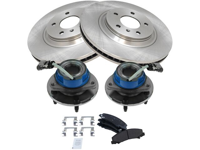 Front Brake Pad and Rotor and Wheel Hub Kit fits Chevy Impala 2012-2013 94VFMQ