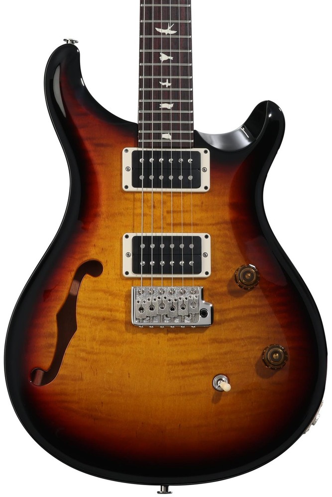 PRS CE 24 Semi-Hollow Electric Guitar in Tri-Color Wraparound Burst Finish