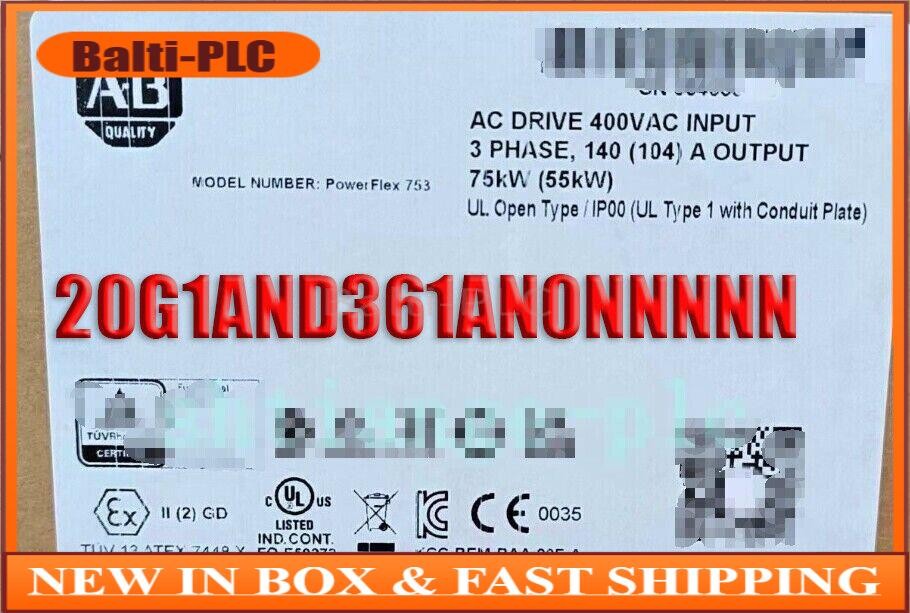 20G1AND361AN0NNNNN Allen Bradley PowerFlex 755 VFD 300 HP BRAND NEW FREE SHIP
