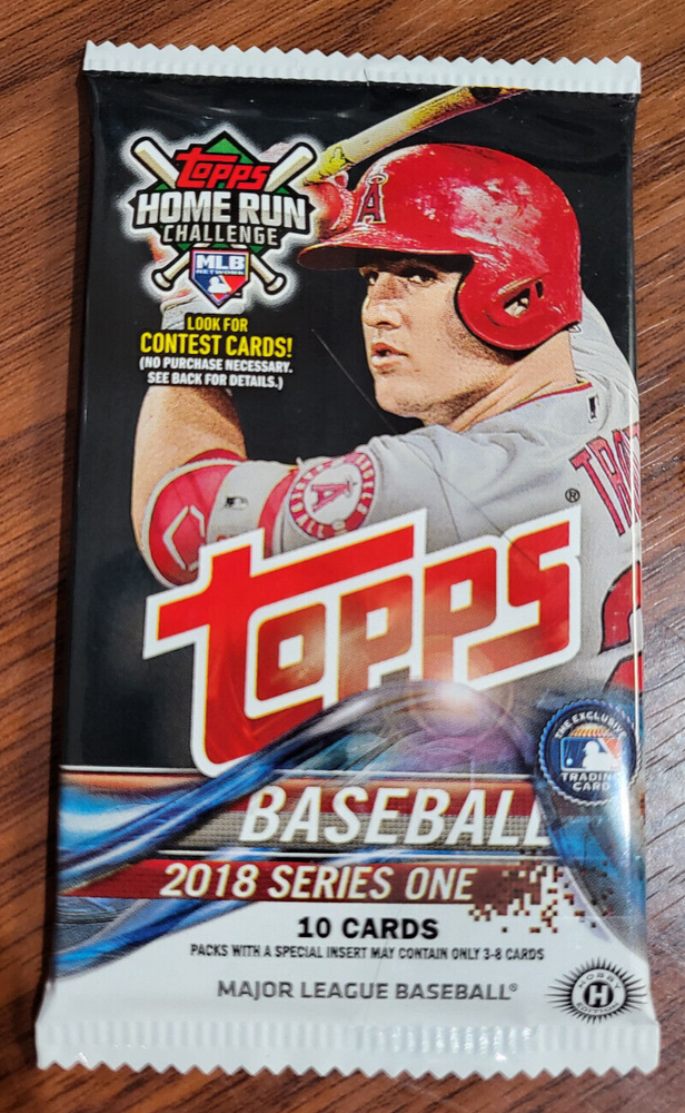 2018 Topps Series 1 Baseball Hobby Pack - 10 Cards with Full Checklist