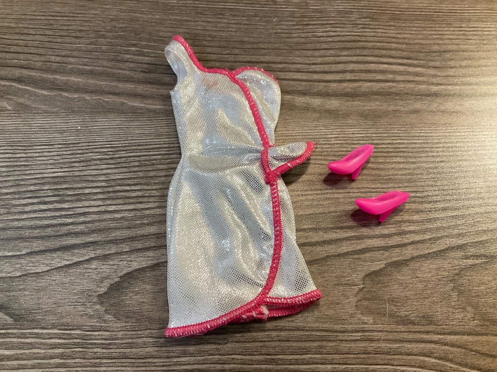 Mattel  Barbie Doll Clothes  Multicolor Dress Shoes Outfit Lot