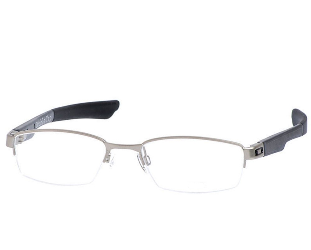 Oakley Double Tap OX3123-0451 51mm Brushed Chrome Half-Rim Eyeglasses Frames