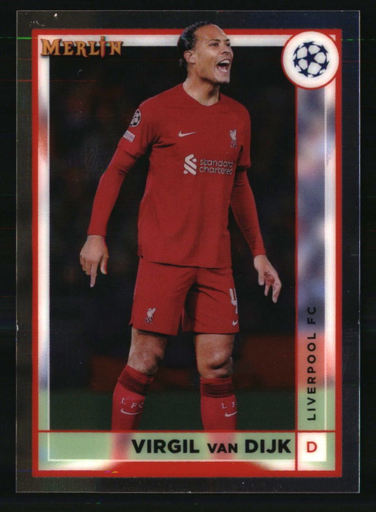 Virgil van Dijk 2022-23 Merlin Chrome UEFA Club Competitions #89 SOCCER Card