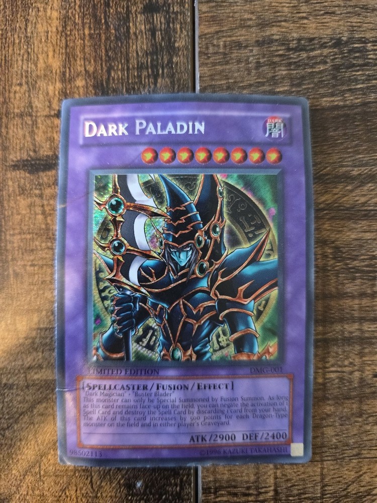 1996 Holo Dark Paladin DMG-001 Limited Edition Yugioh Rare Card
