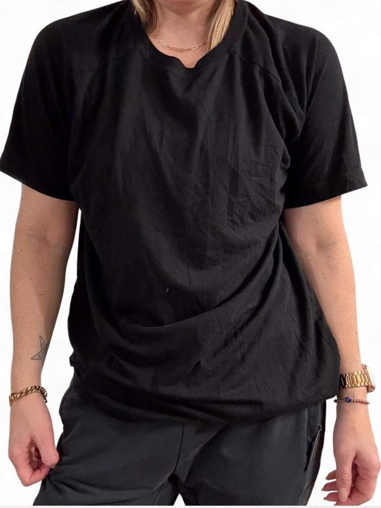 Alo Triumph Crew Neck Raglan Tee  Size - M Black