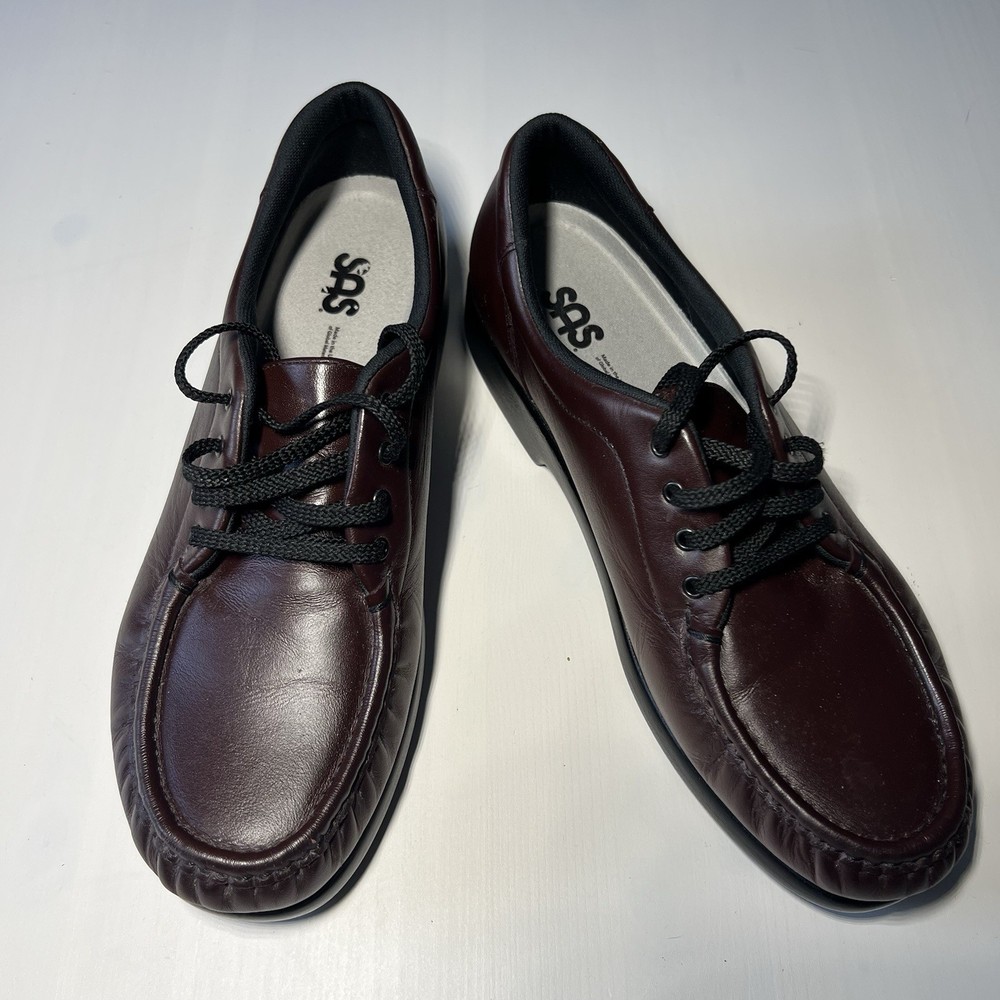 SAS Bout Time Tripad Comfort Brown Pebbled Leather Walking Shoes Men's Sz 12