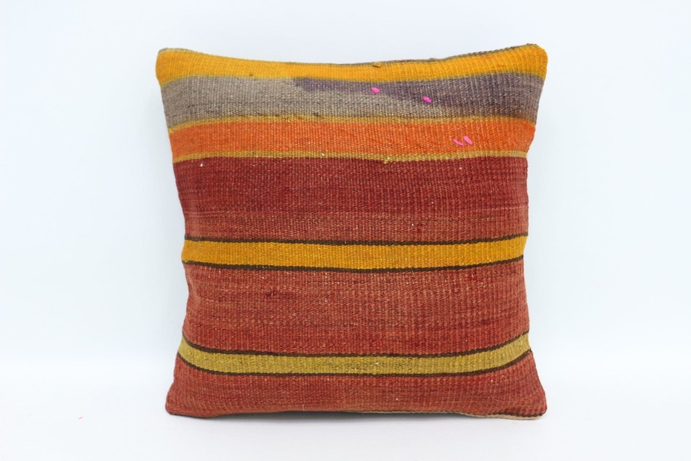 Boho Pillow Sham Cover, Handmade Kilim Cushion, Pillow, 12