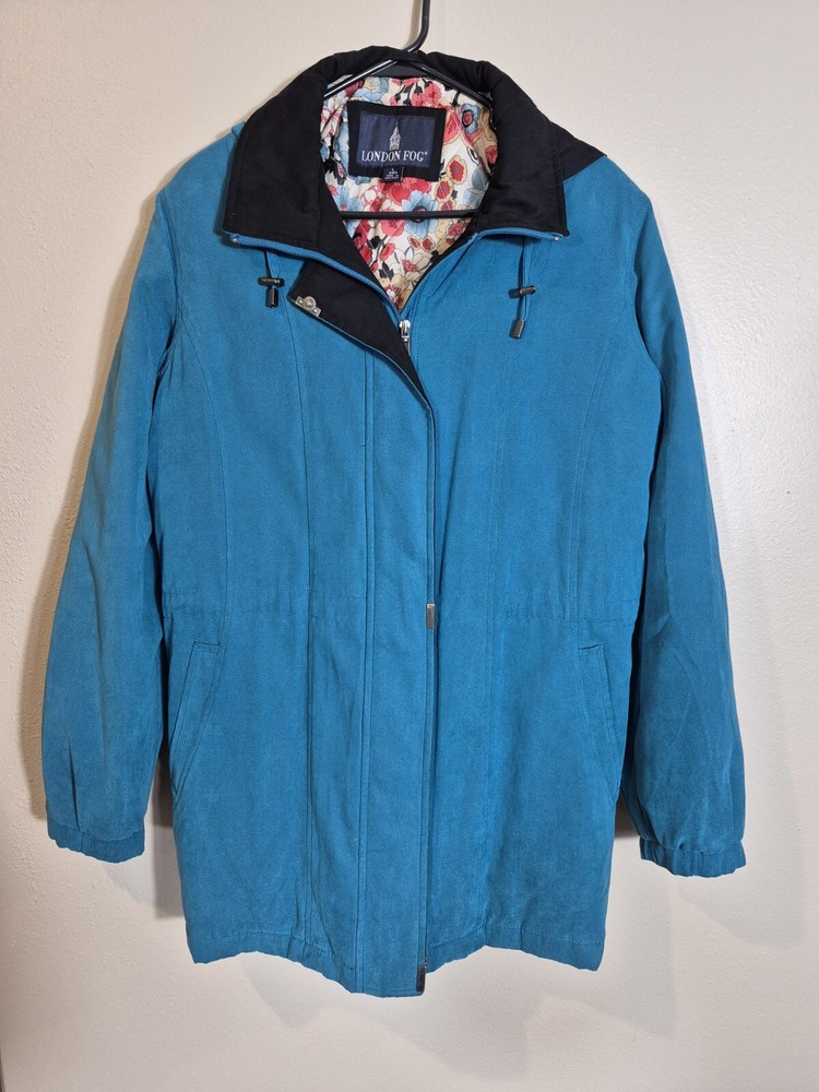 Limited Edition Turquoise London Fog Winter Jacket in Size Large C7