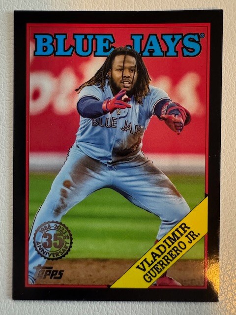 2023 Topps Update Vladimir Guerrero Jr 1988 Anniv Black Border /199 #88US-46 Rookie Star