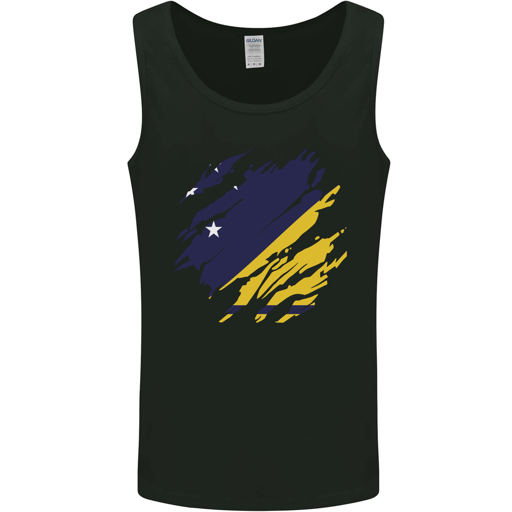 Torn Flag Tokelau Mens Vest Tank Top