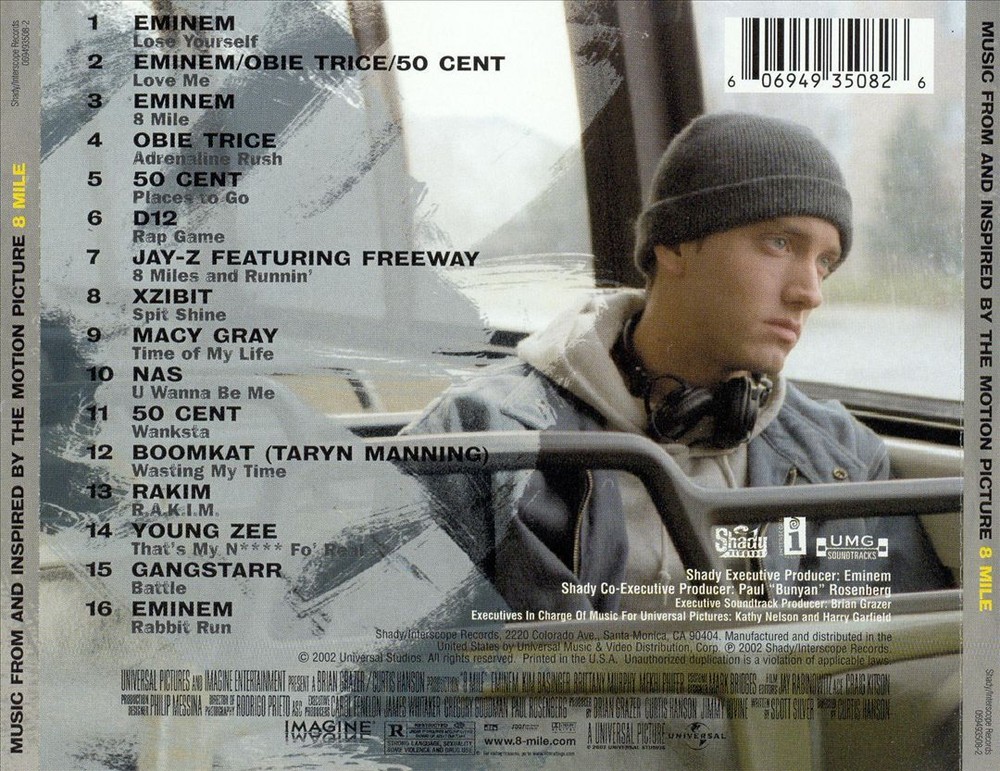VARIOUS ARTISTS 8 MILE [MUSIC FROM AND INSPIRED BY THE MOTION PICTURE] NEW CD
