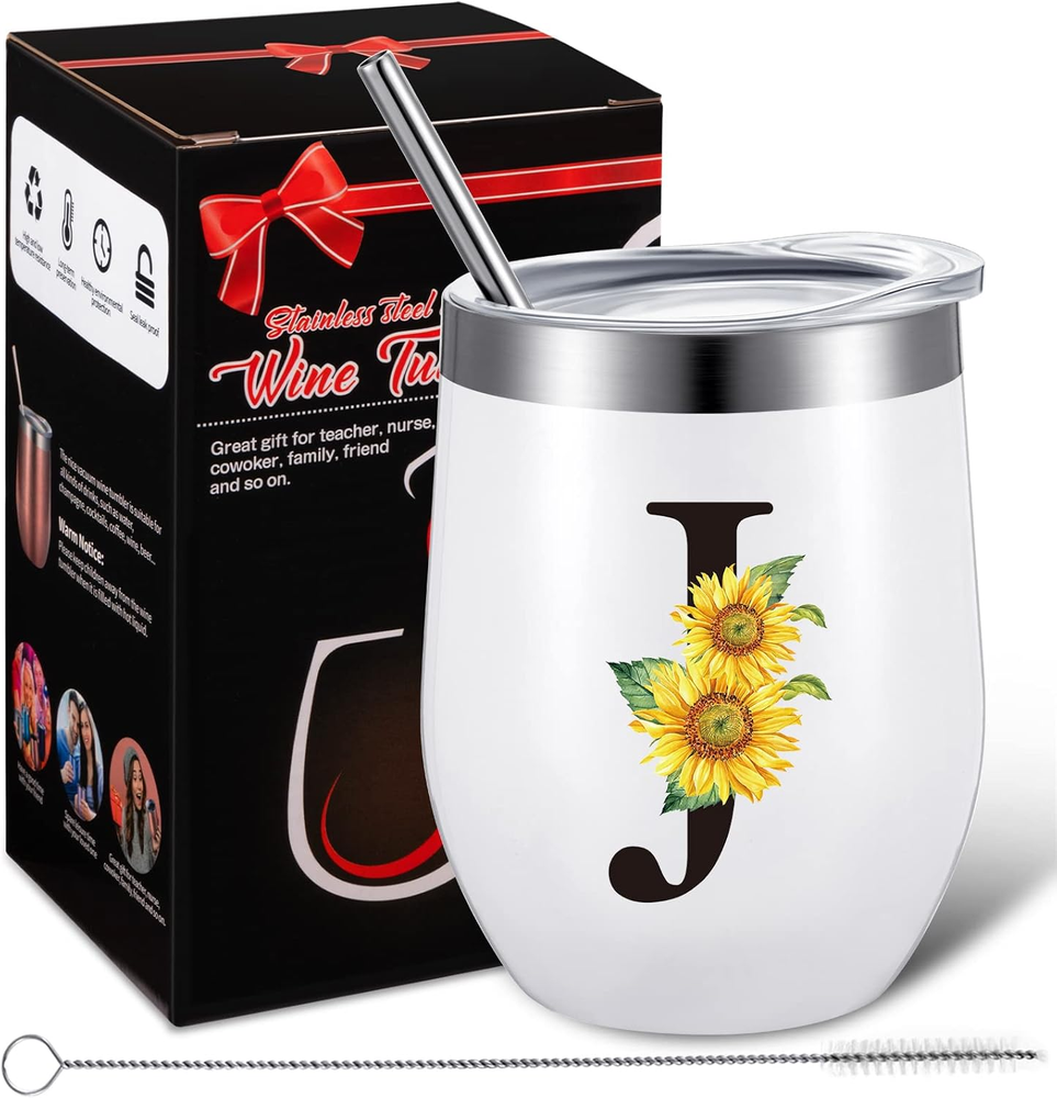 Funny Personalized Coffee Mug Cup with Initials, Monogrammed Gift for Women Mom