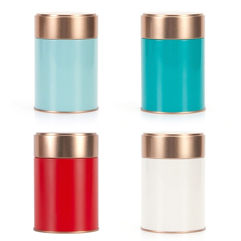 Candy Box Teaware Tea Container Kitchen Storage Box Tinplate Material 4 Colors
