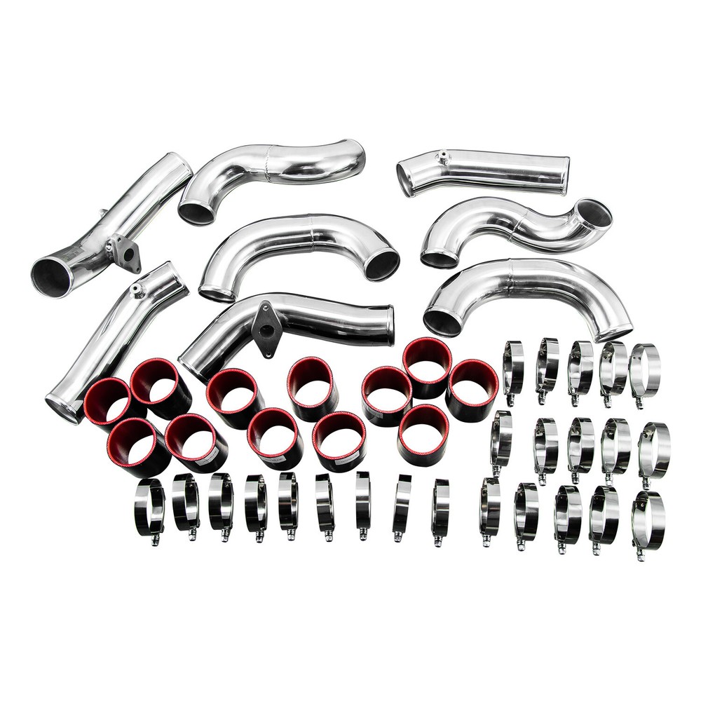 70mm Silver Turbo Intercooler Piping Kit for 09-15 Nissan GT-R R35 VR38DET VR38 Engine