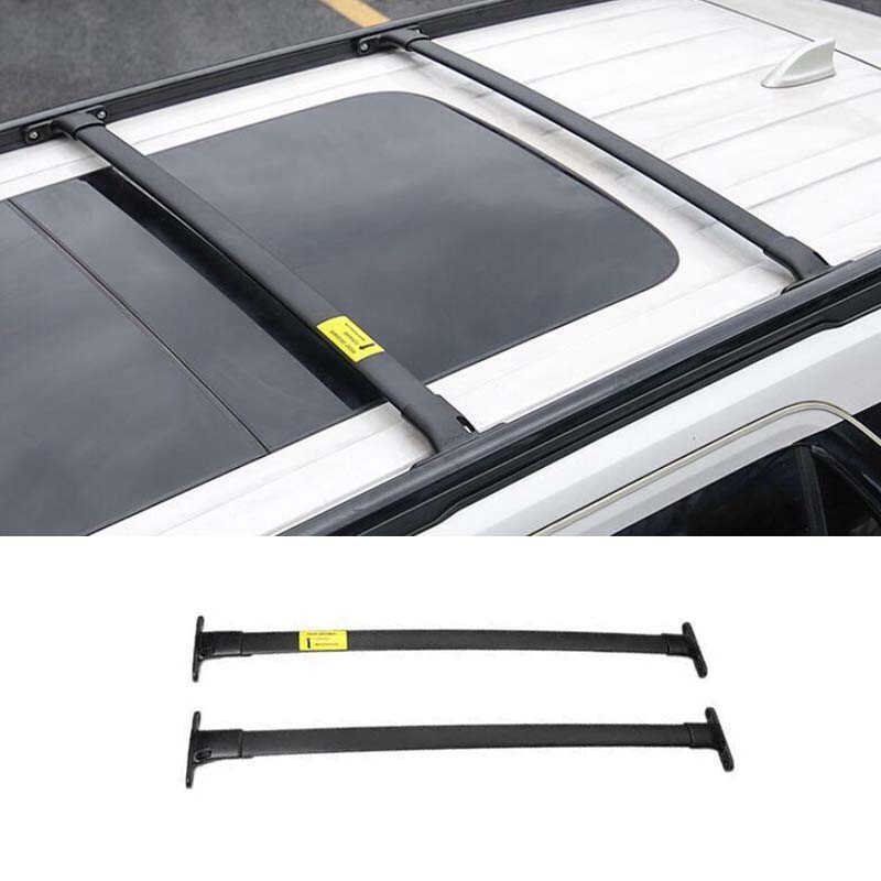 2PCS Black Steel Roof Rack Luggage Carrier for Ford Explorer 2011-2019